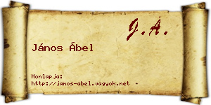 János Ábel névjegykártya
